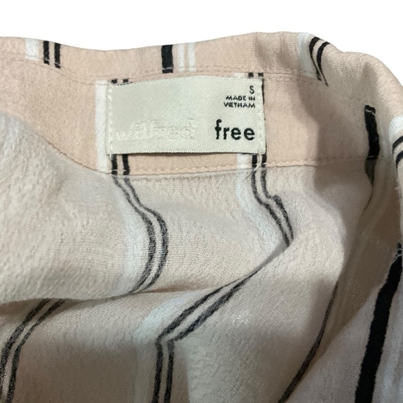 Wilfred Free Striped Tie-Front Blouse | Size Small - Picture 5 of 8